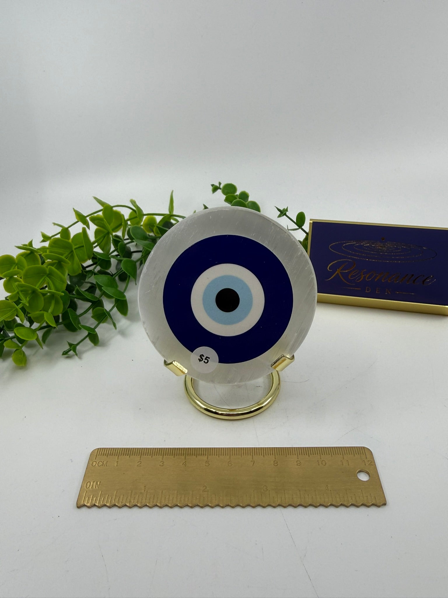 Evil Eye Selenite Charging Plate