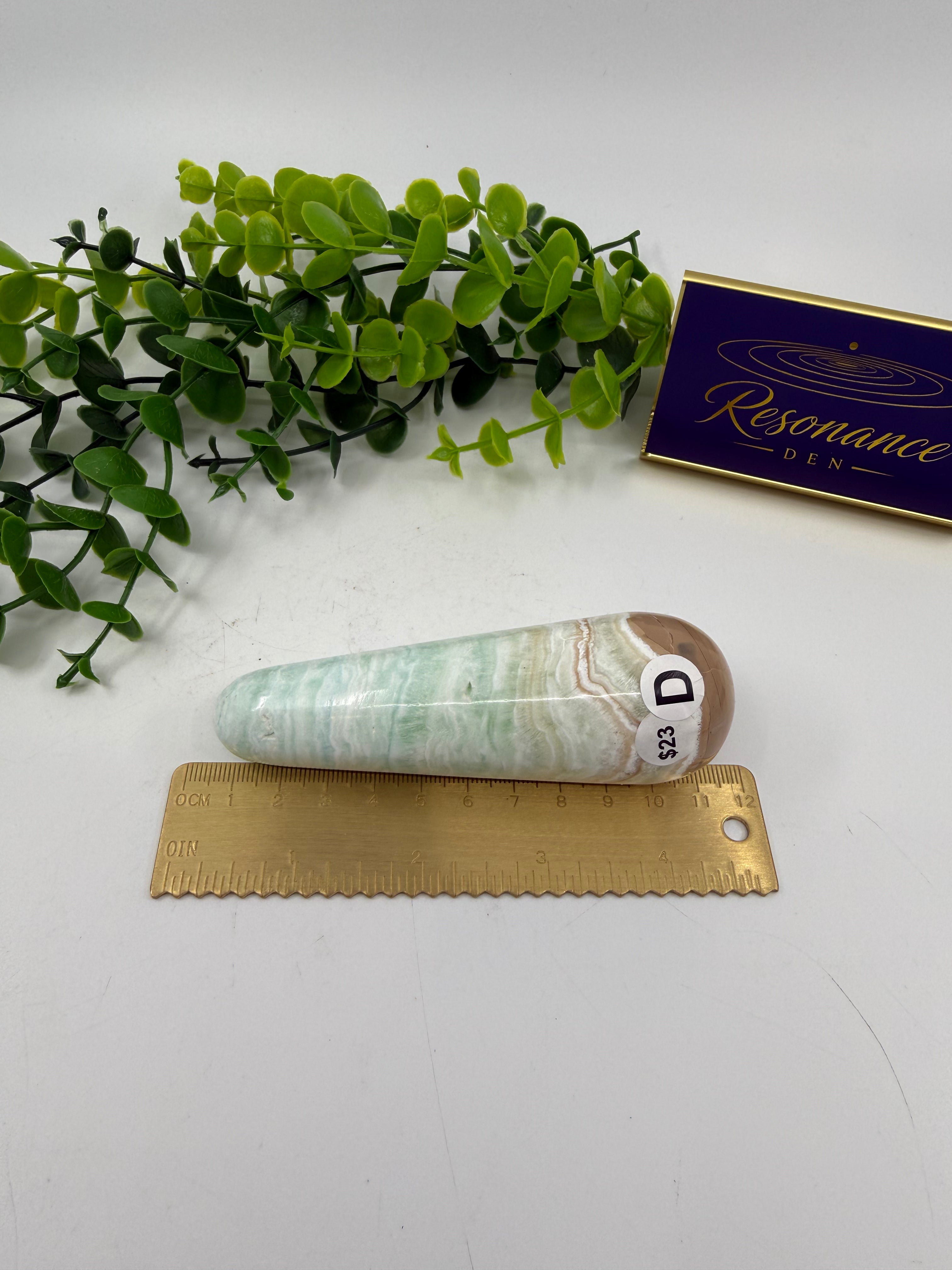 Caribbean Calcite Massage Wand (Opt D)