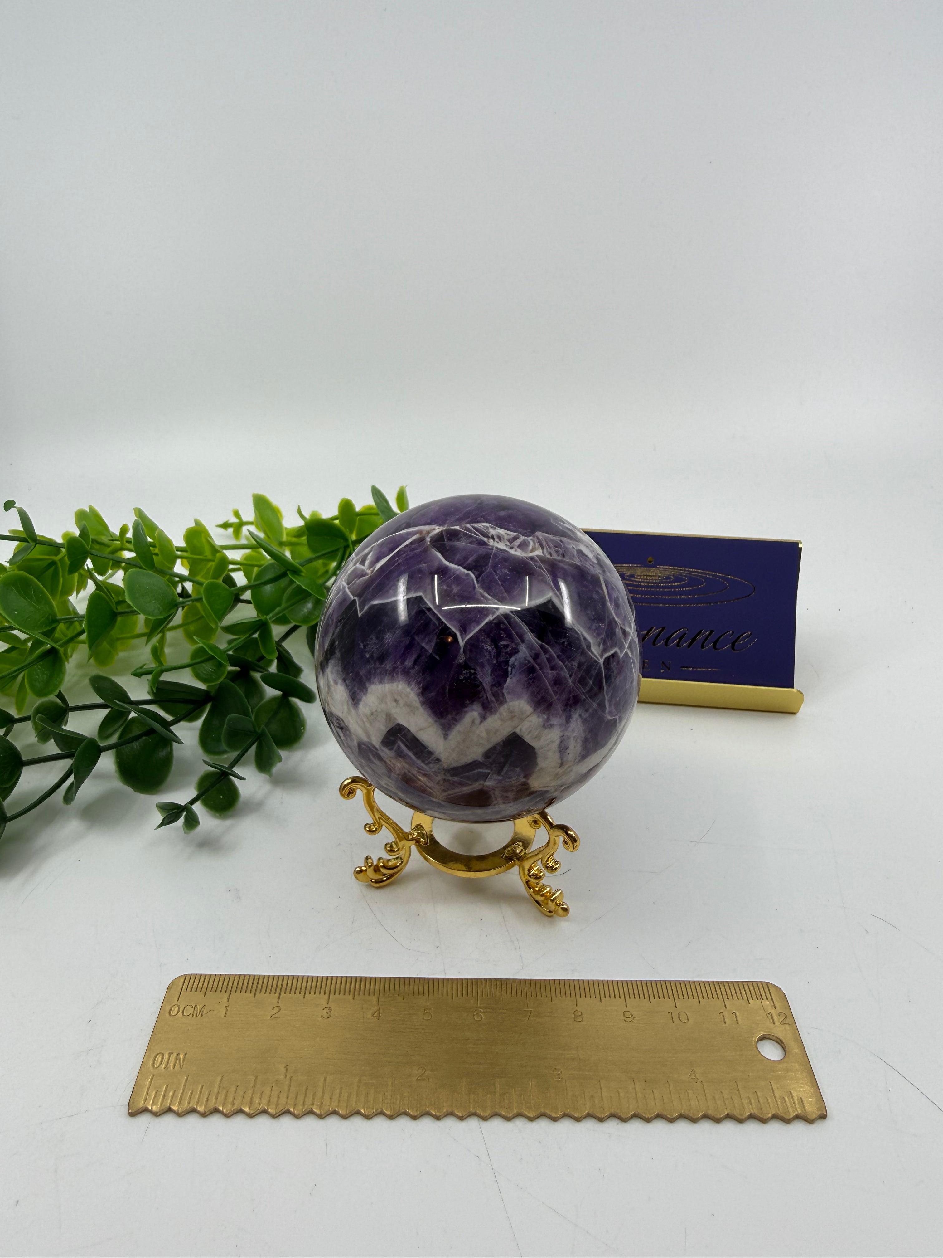 Chevron Amethyst Sphere