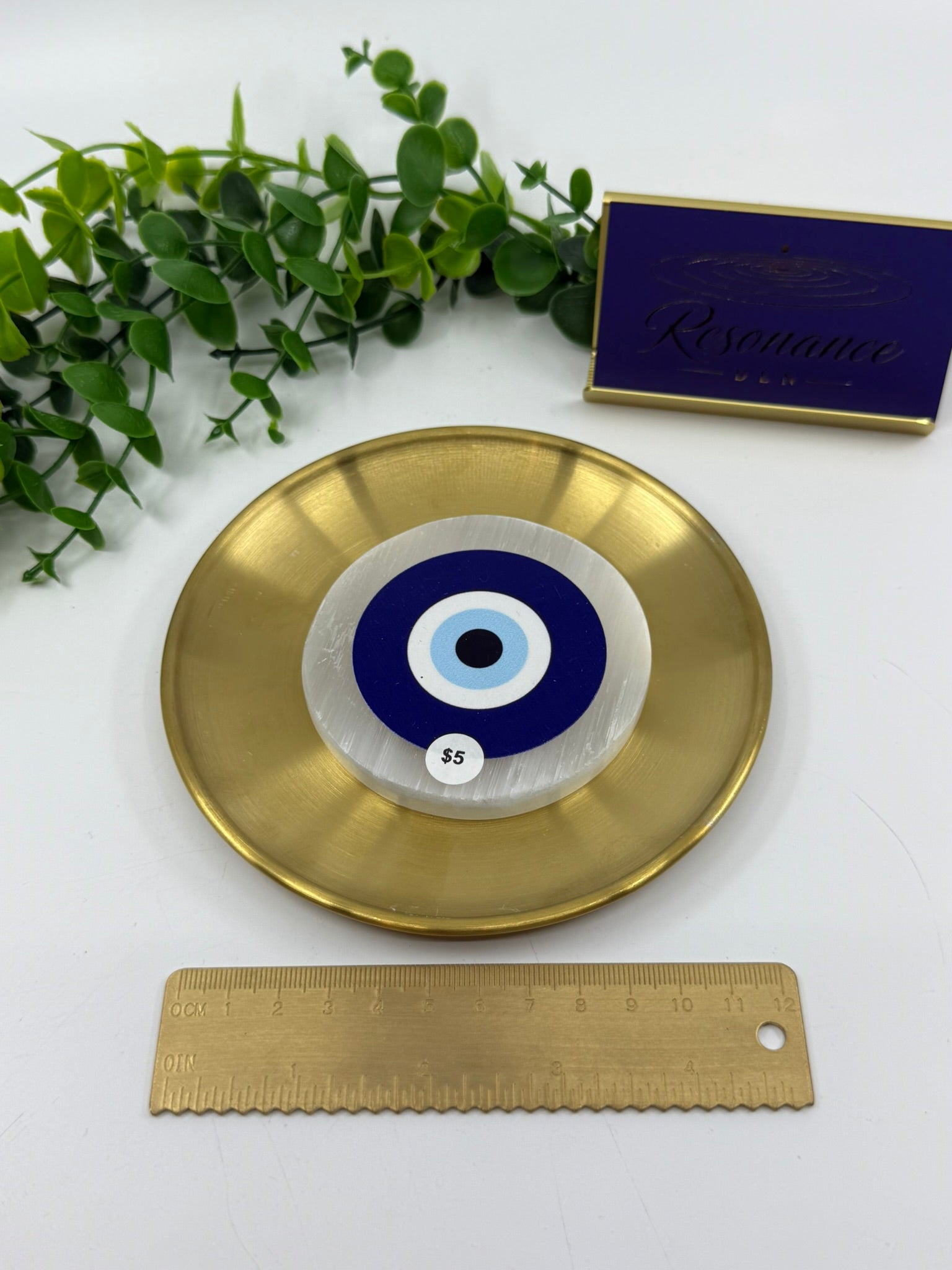 Evil Eye Selenite Charging Plate