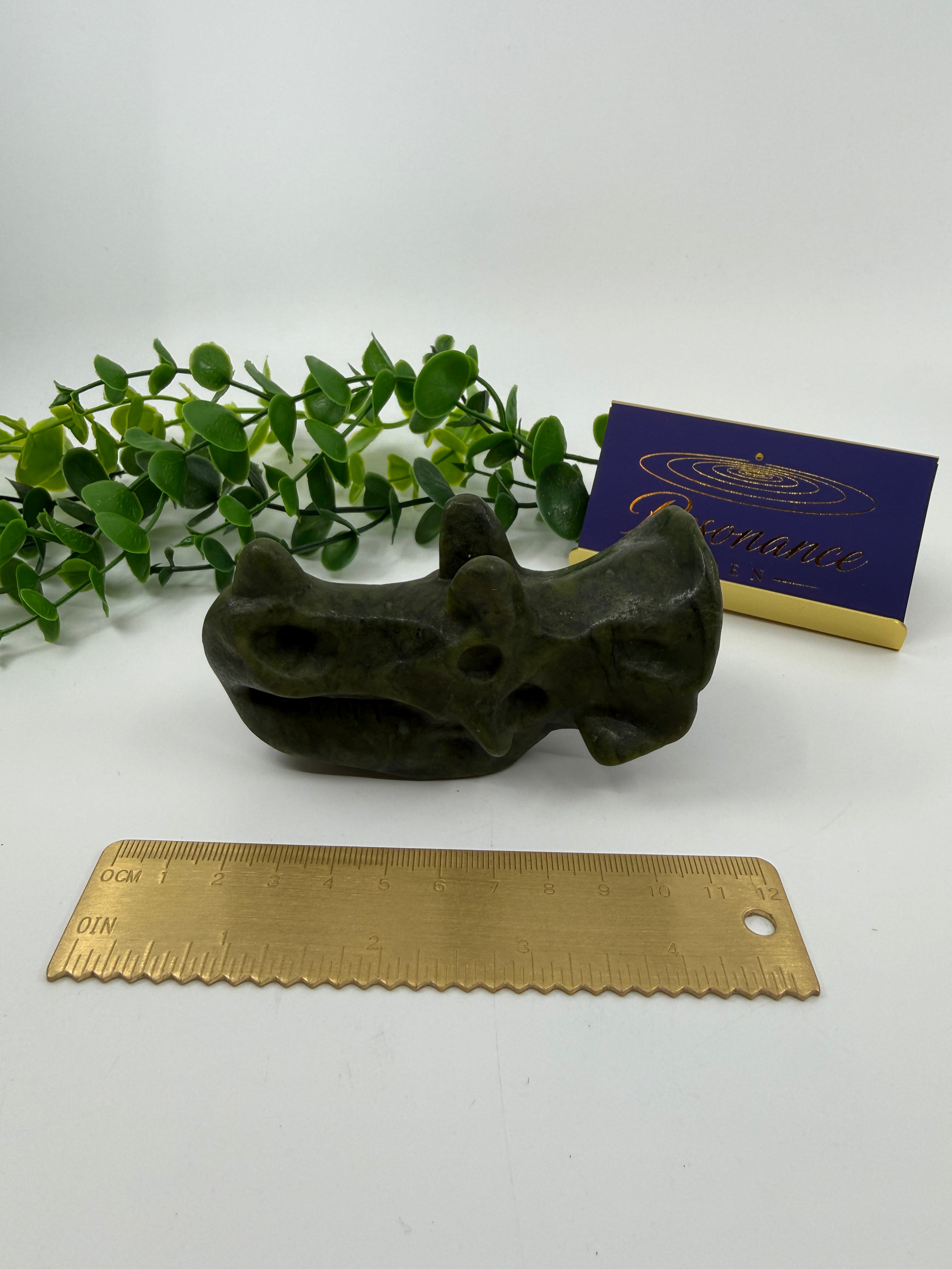 Jade Dinosaur Skull