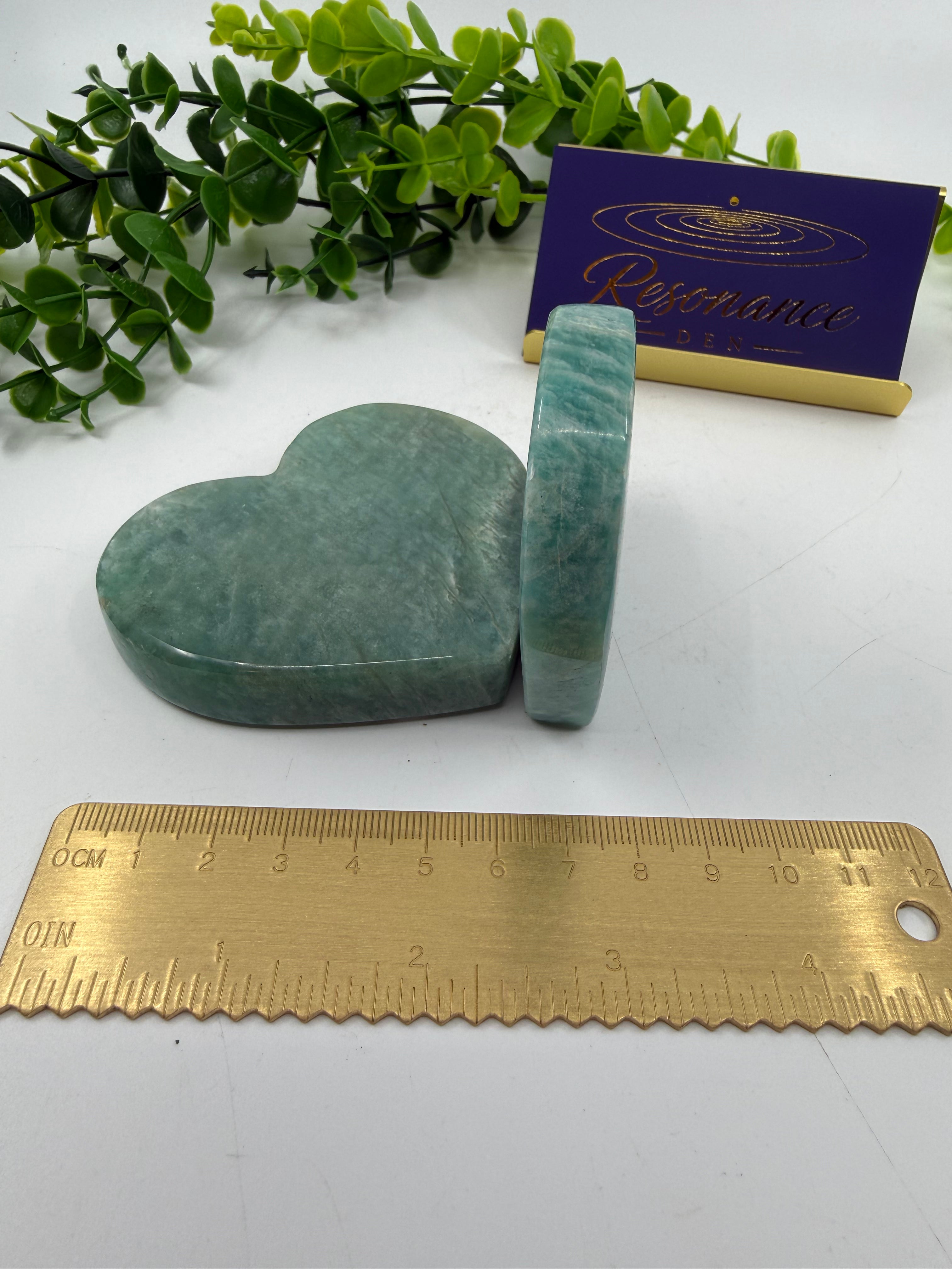Amazonite Flat hearts (Opt A & B)
