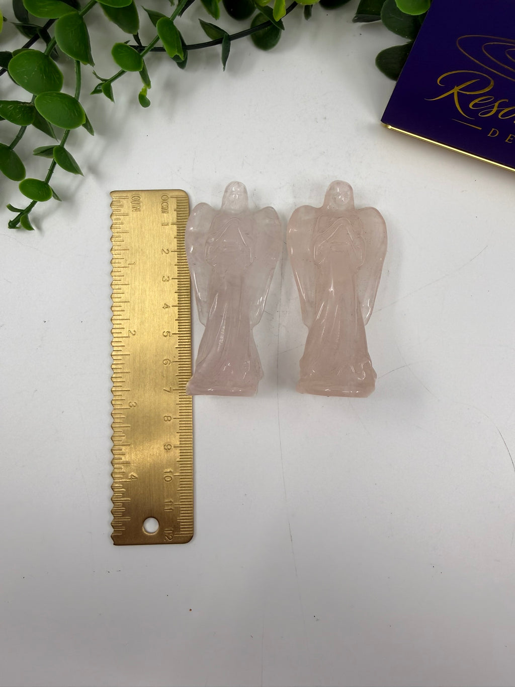 Rose Quartz Angel Carvings | Intuitively Chosen