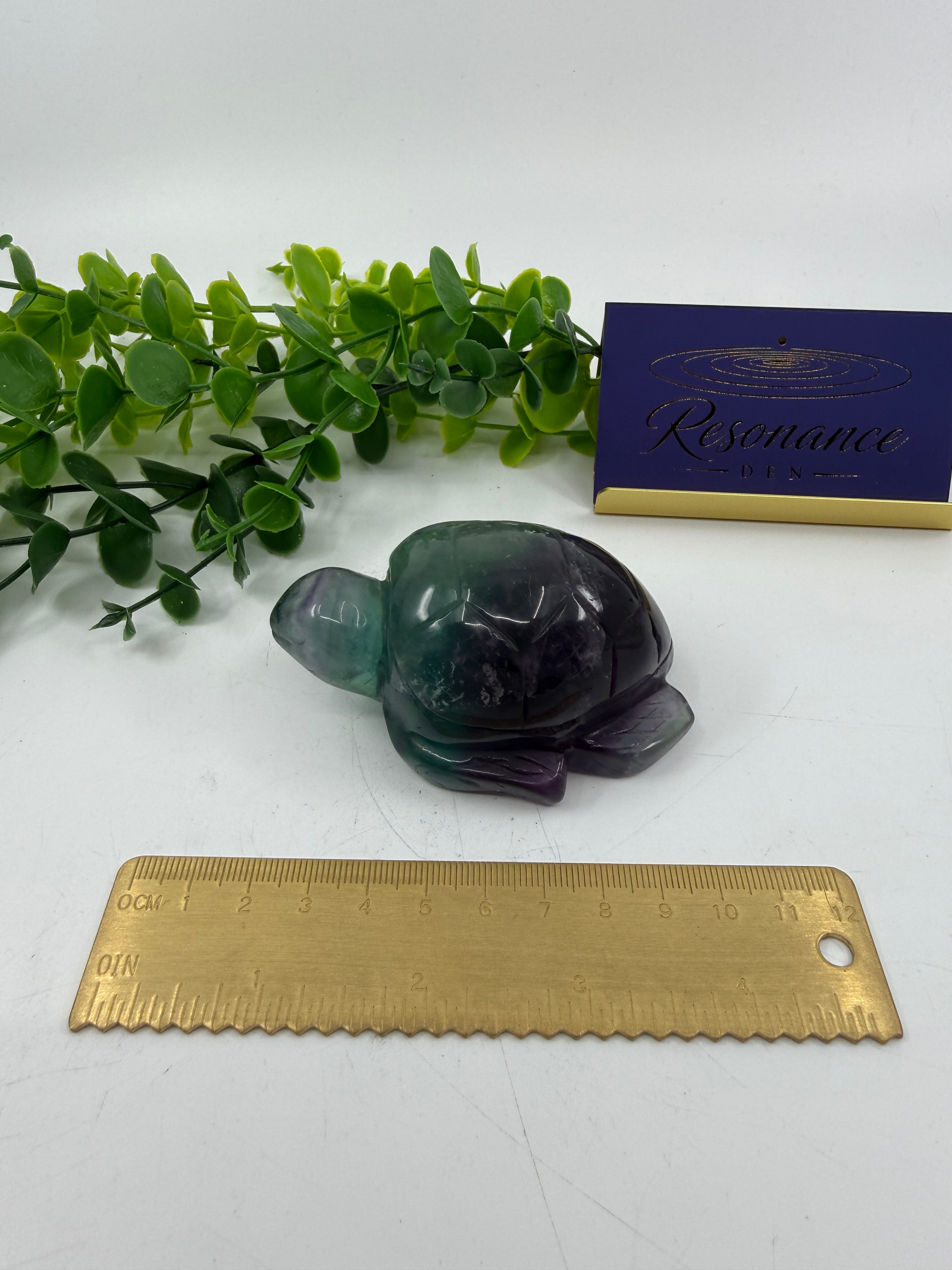 Fluorite Turtle Carving