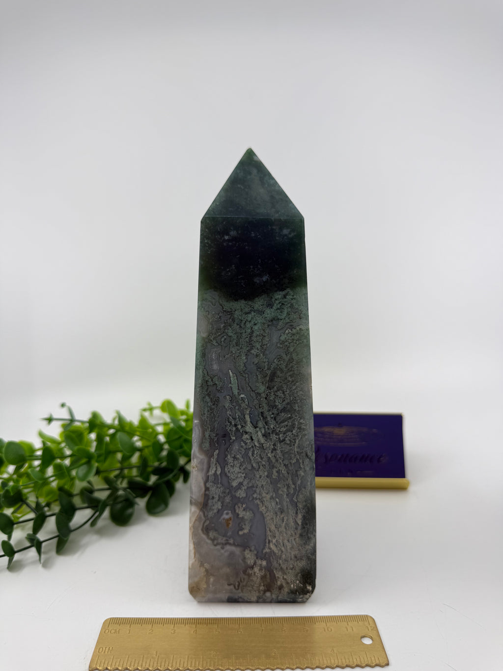 Moss Agate Large Tower (Opt L)