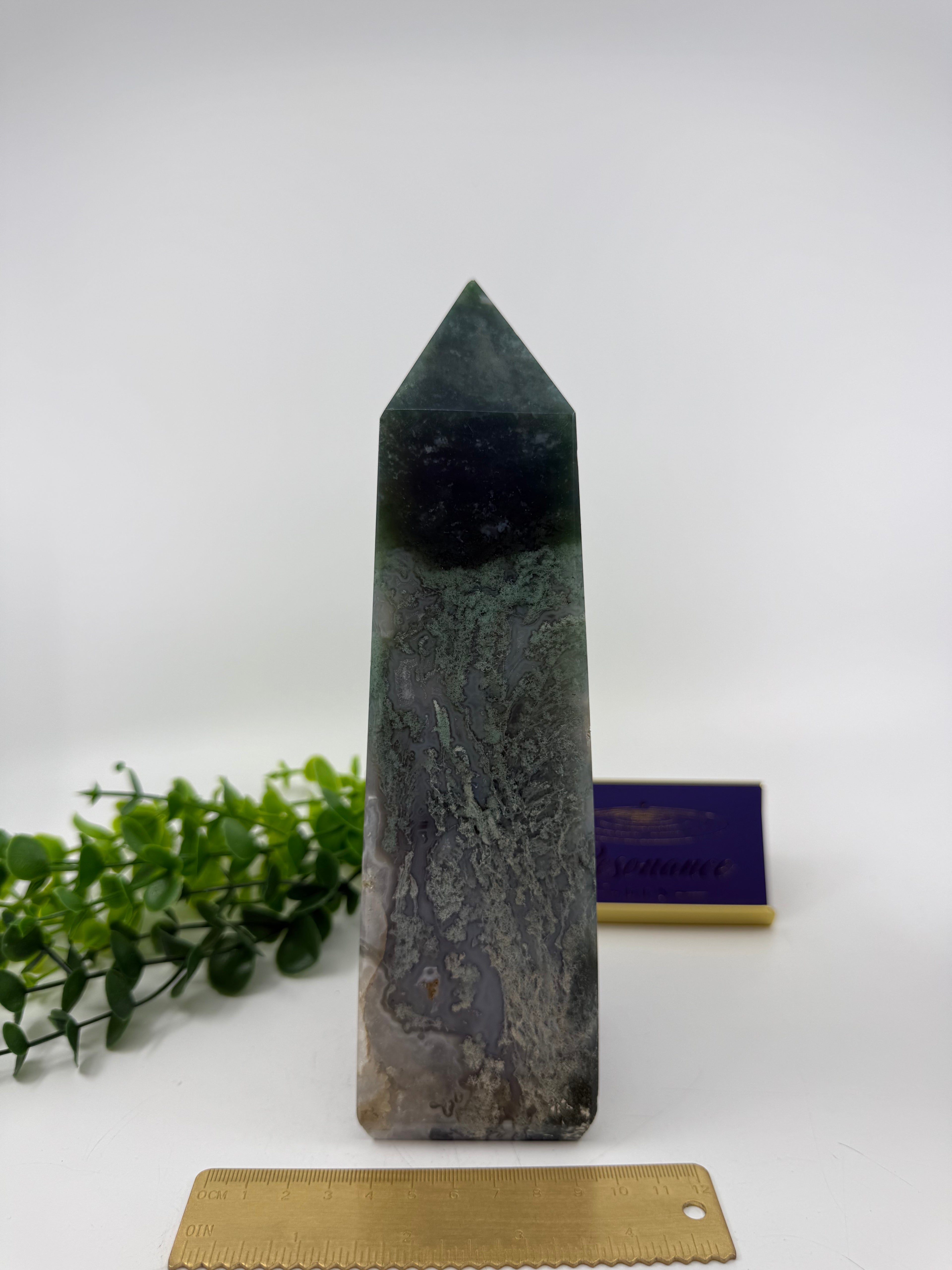 Moss Agate Large Tower (Opt L)