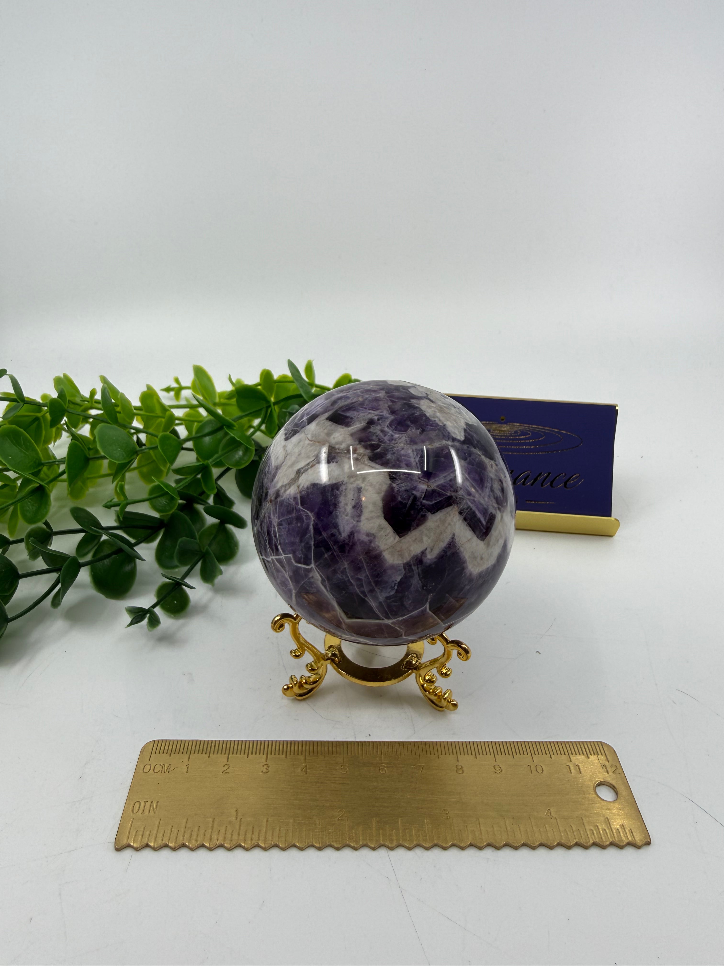 Chevron Amethyst Sphere