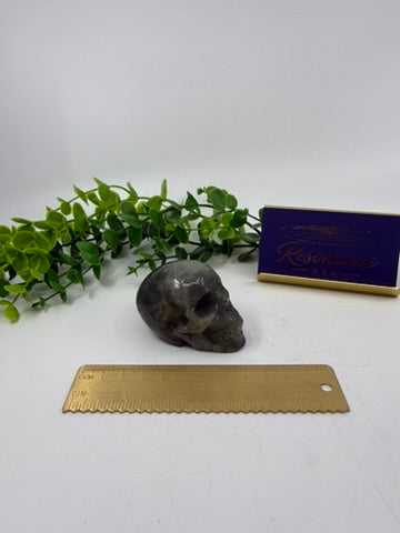 Labradorite Small Skull Carving