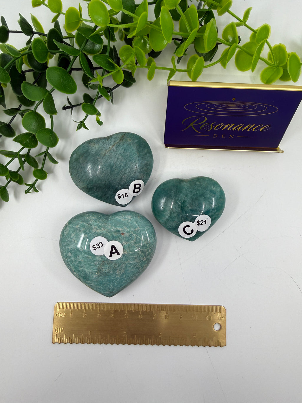 Amazonite Hearts (Opt A-C)