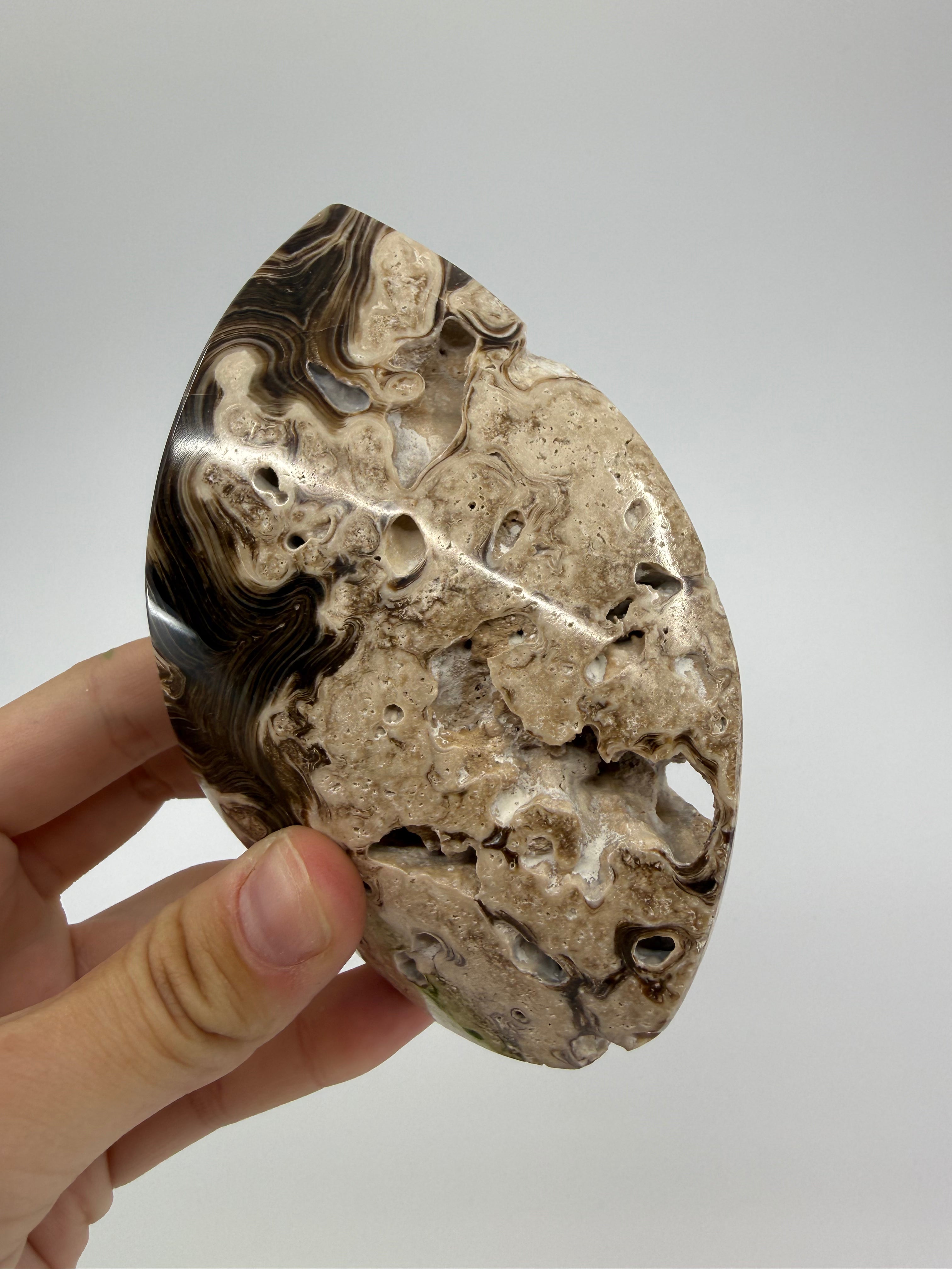 Chocolate Calcite Freeform Flame (Opt C)