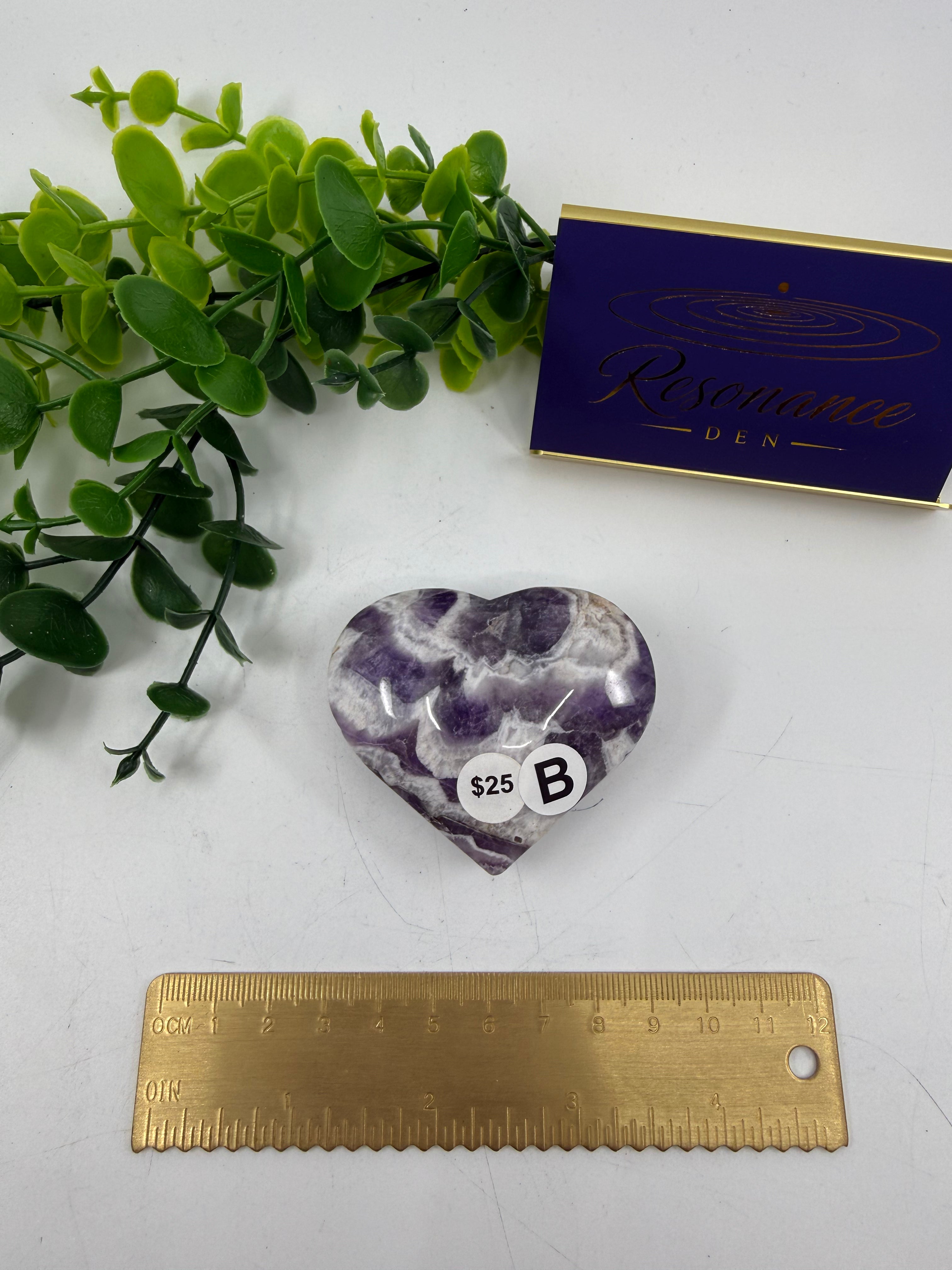 Chevron Amethyst Heart (Opt B)