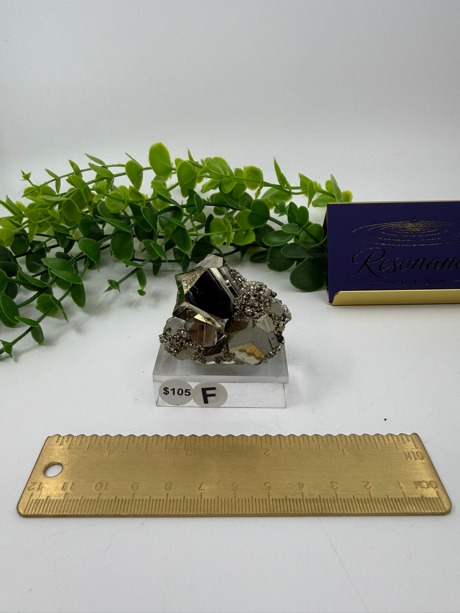 Raw Pyrite Cluster | On stand (Opt F)