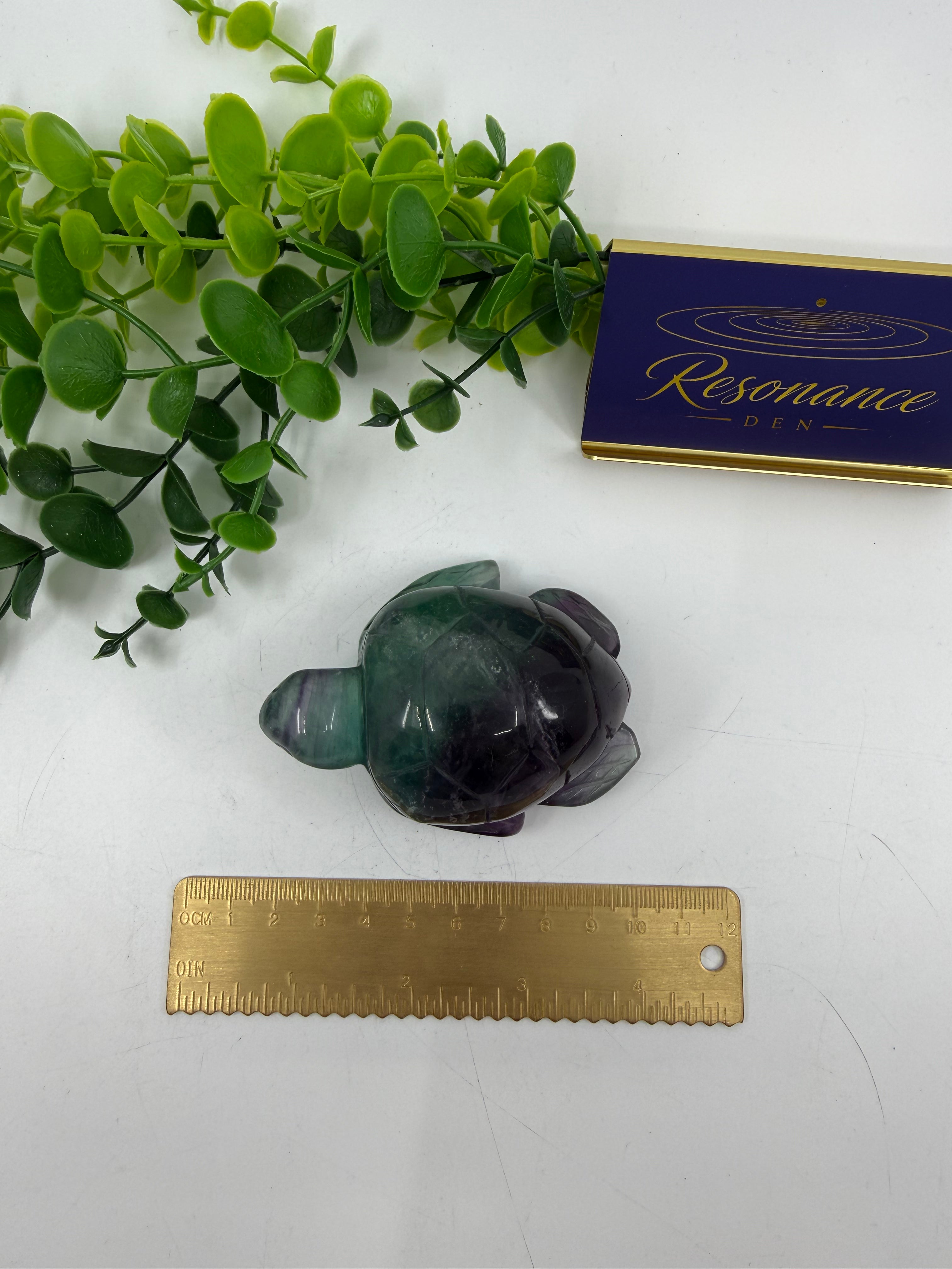 Fluorite Turtle Carving