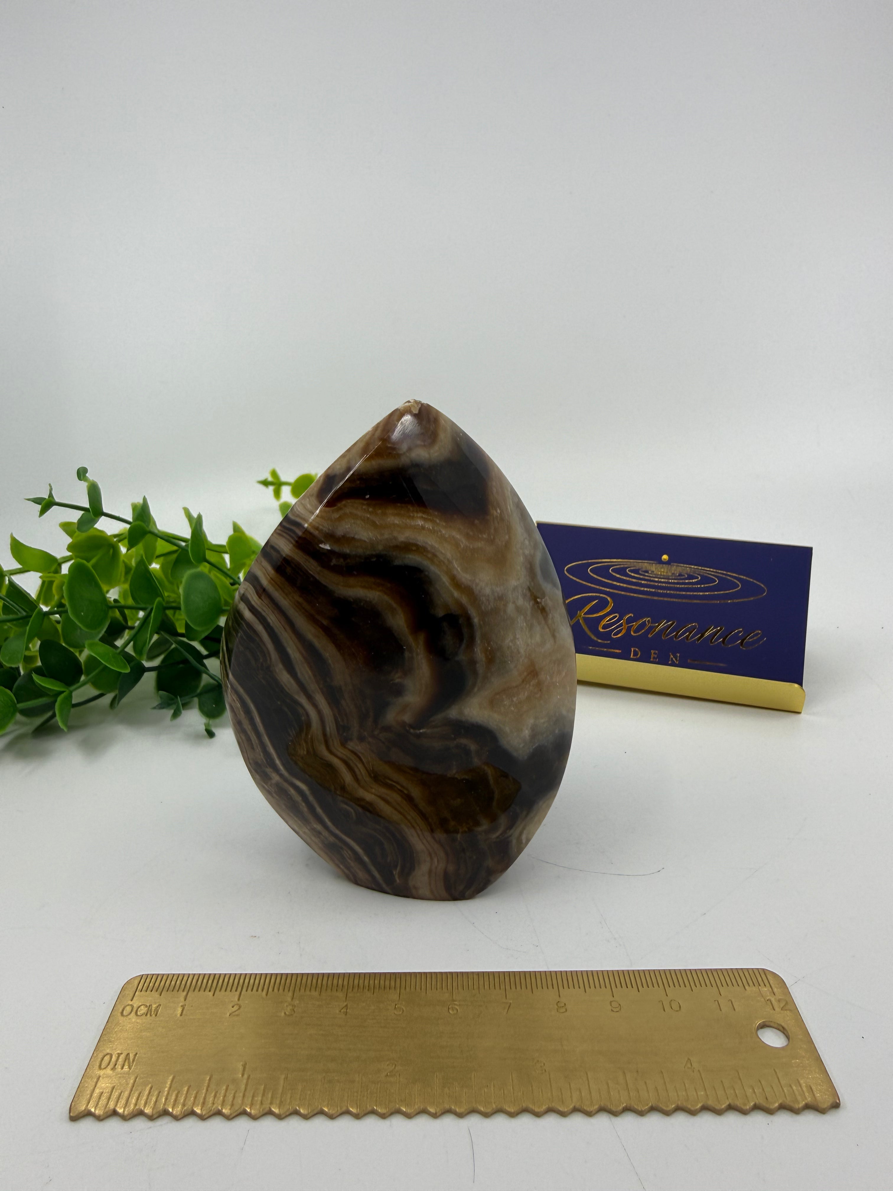 Chocolate Calcite Freeform Flame (Opt A)