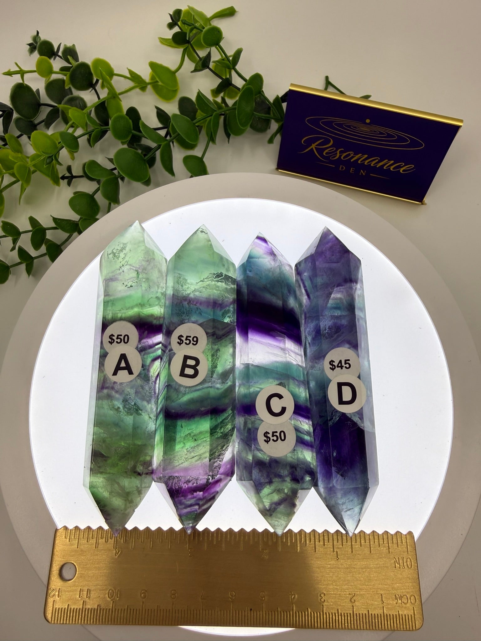 Fluorite Double-Terminated Point (A-D)