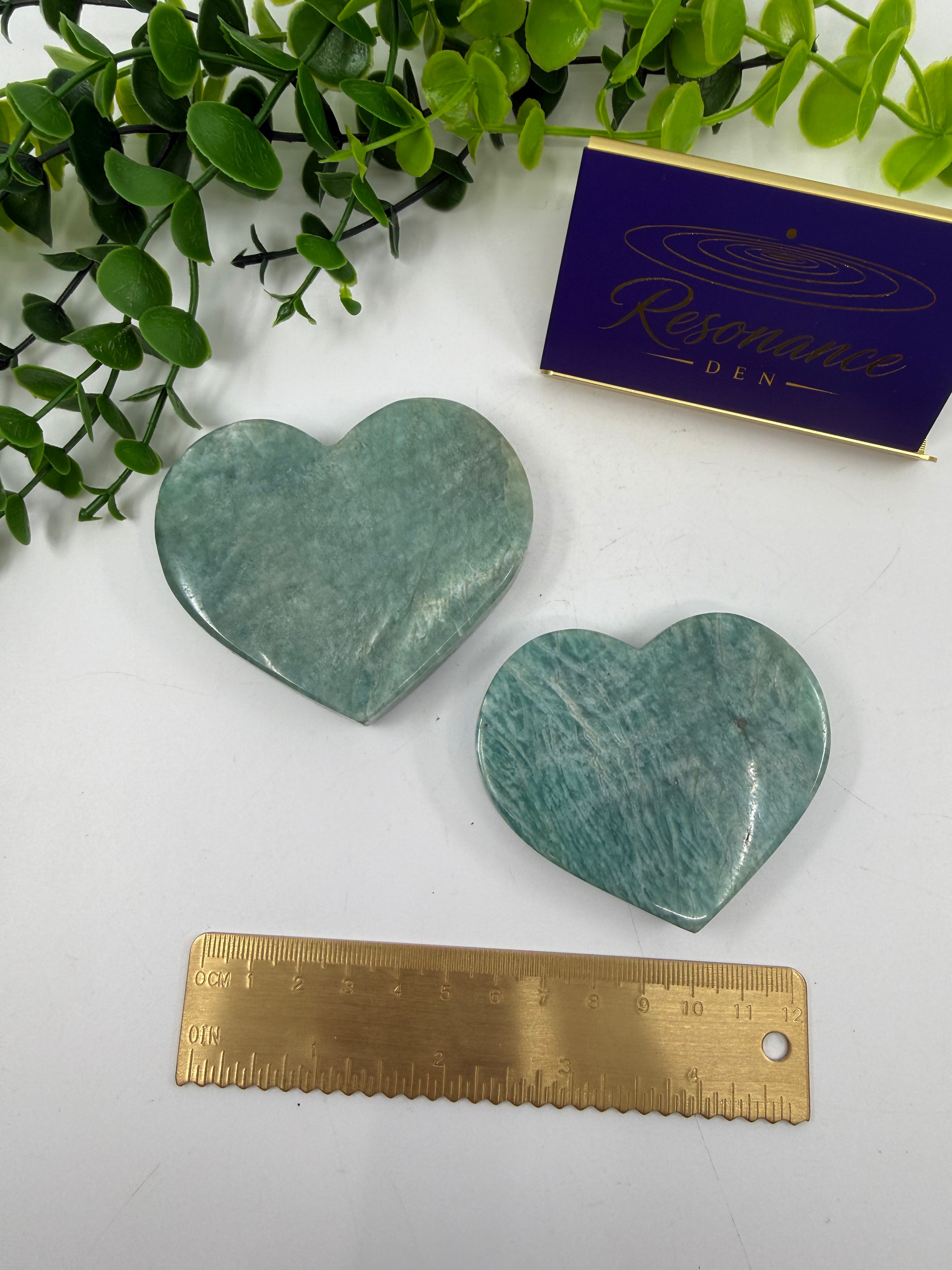 Amazonite Flat hearts (Opt A & B)