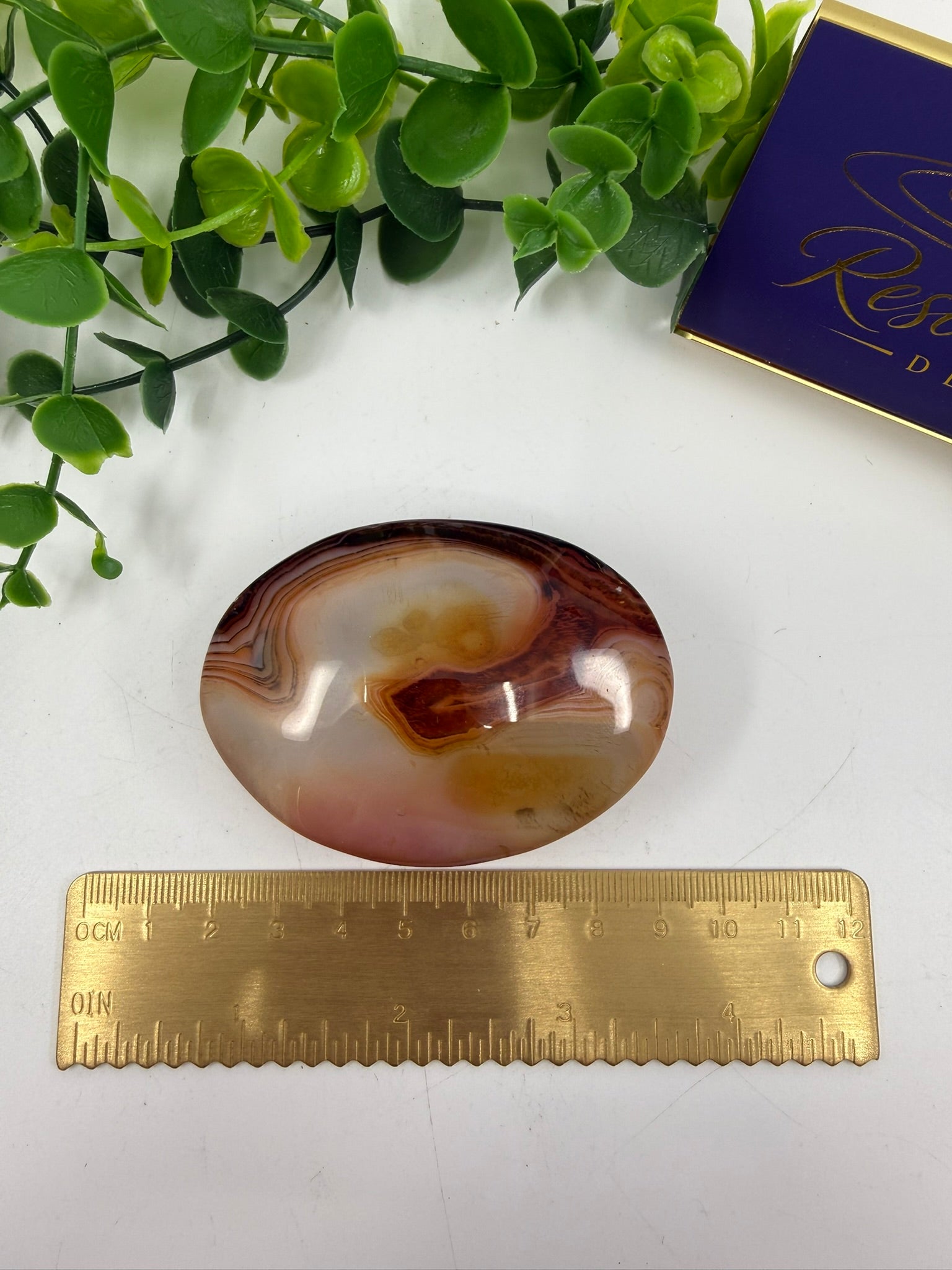 Carnelian Palm Stone (Opt A)