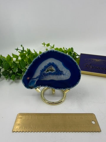 Dyed Blue Agate Slice (Opt B)