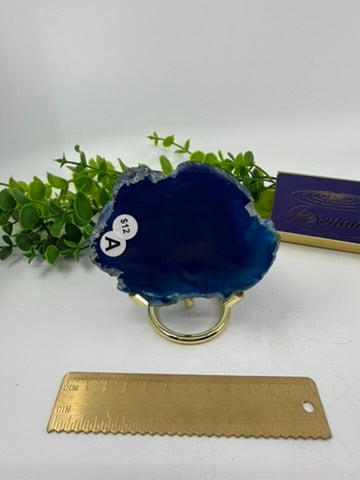 Dyed Blue Agate Slice (Opt A)