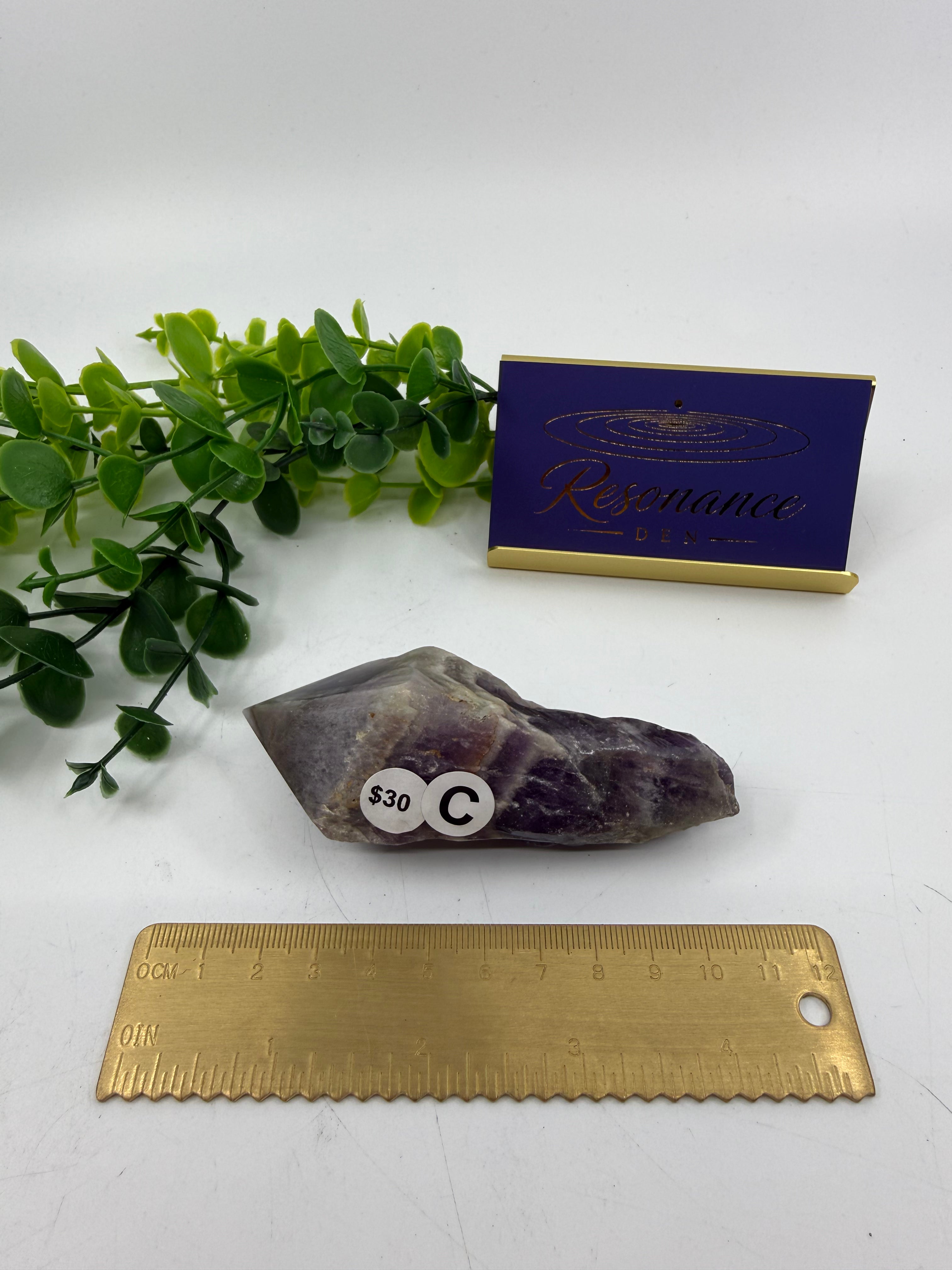 Chevron Amethyst Raw Point (Opt C)