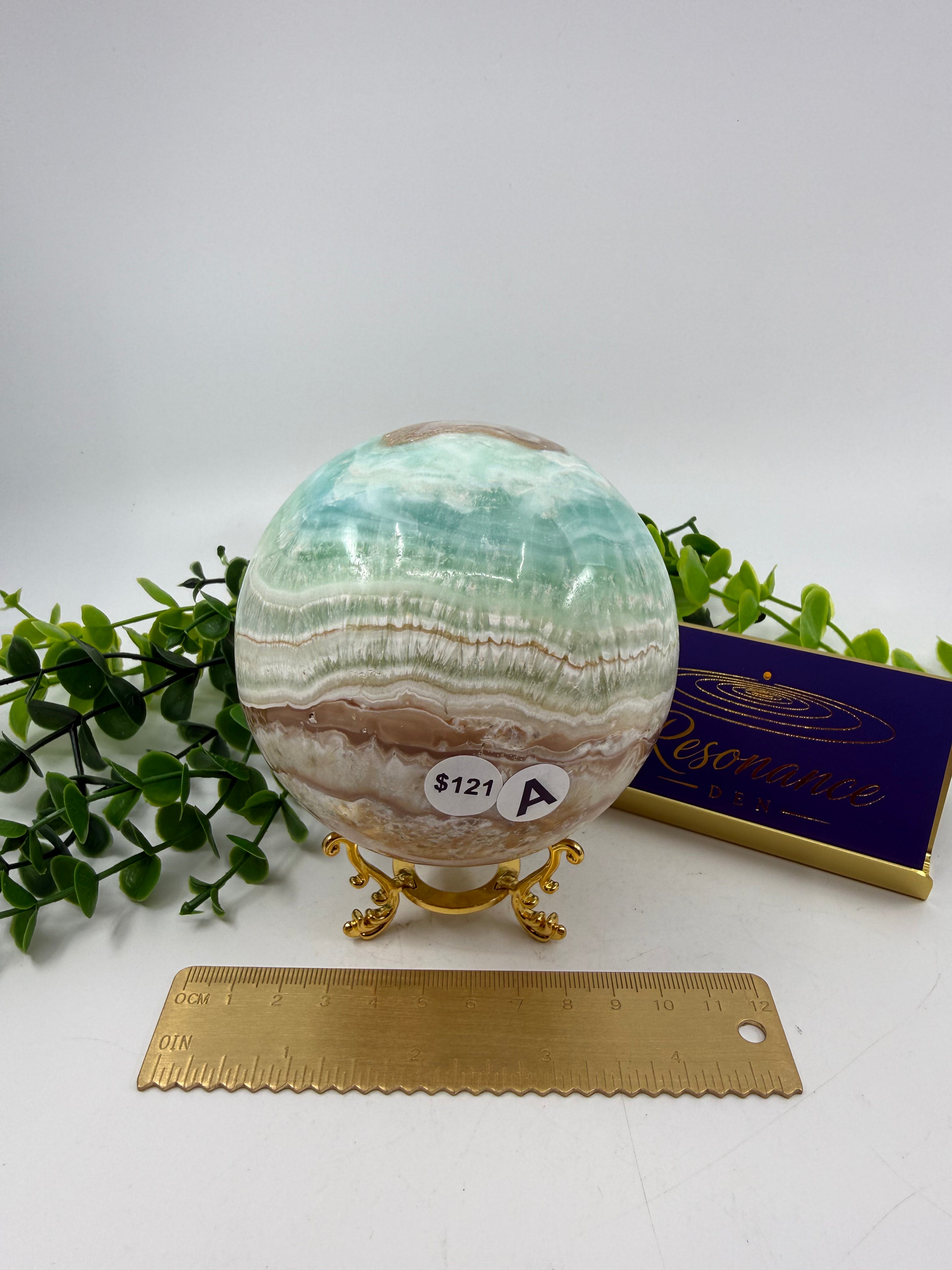 Caribbean Calcite Sphere (Opt A)