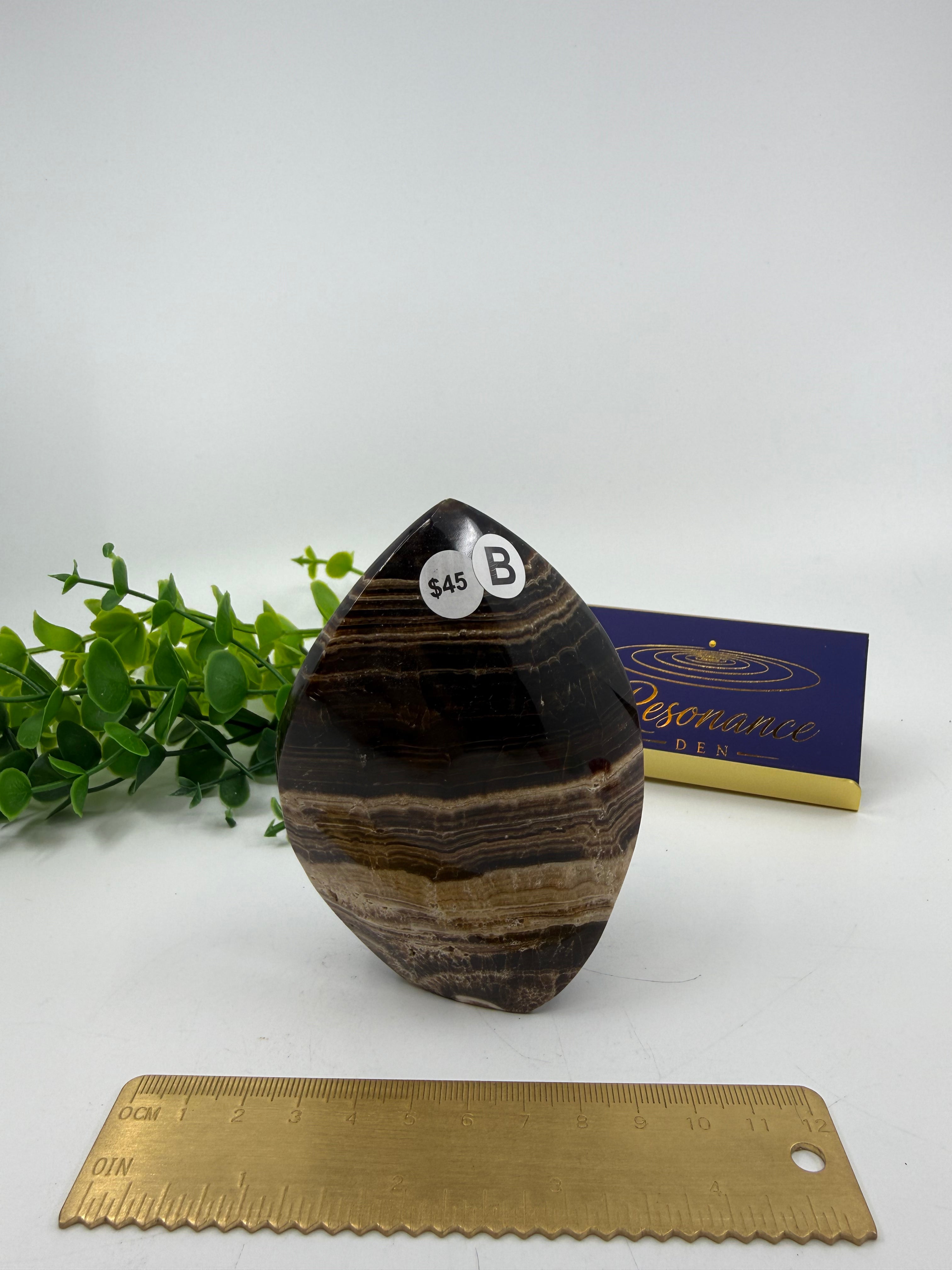 Chocolate Calcite Freeform Flame (Opt B)