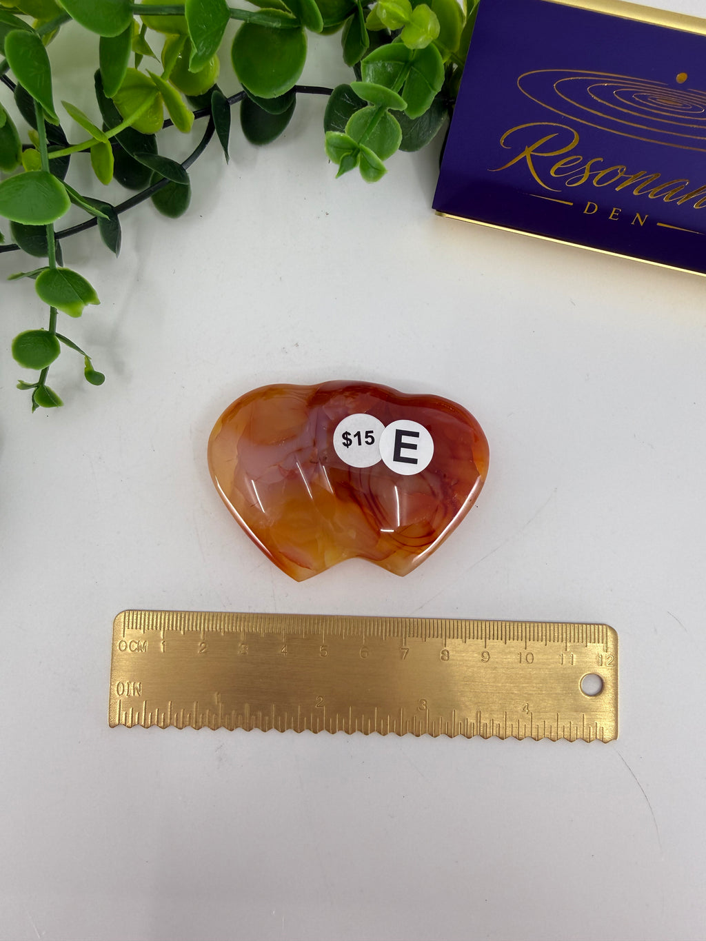 Carnelian Double Heart (Opt E)