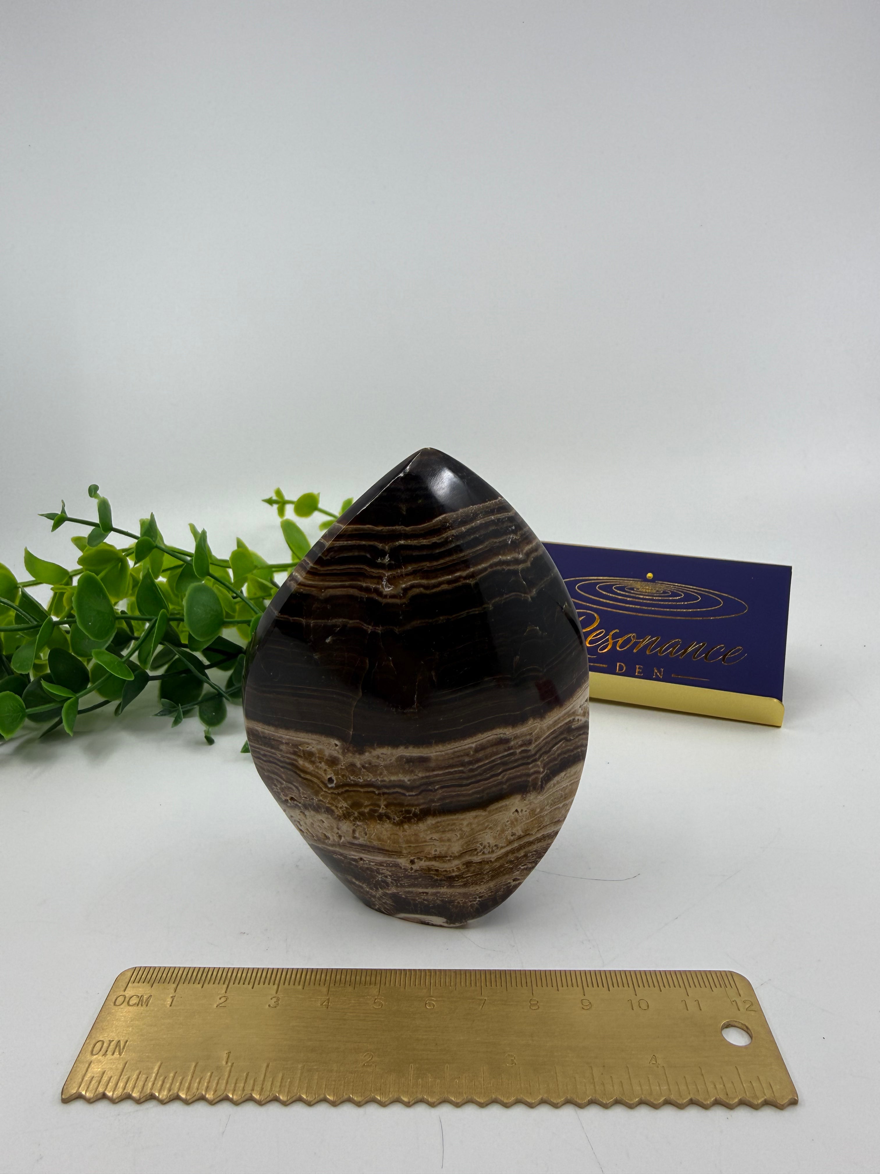 Chocolate Calcite Freeform Flame (Opt B)