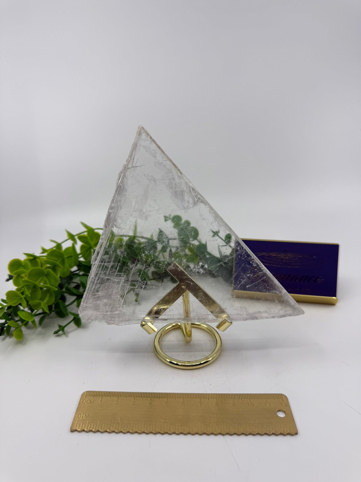 Selenite Triangle Slab