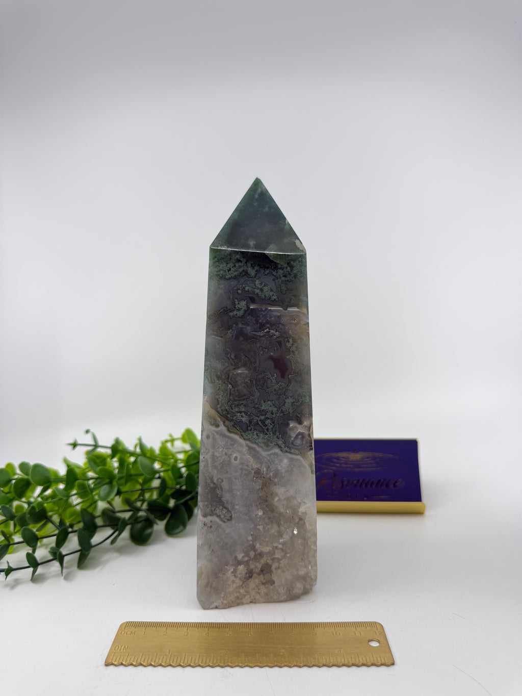 Moss Agate Large Tower (Opt L)
