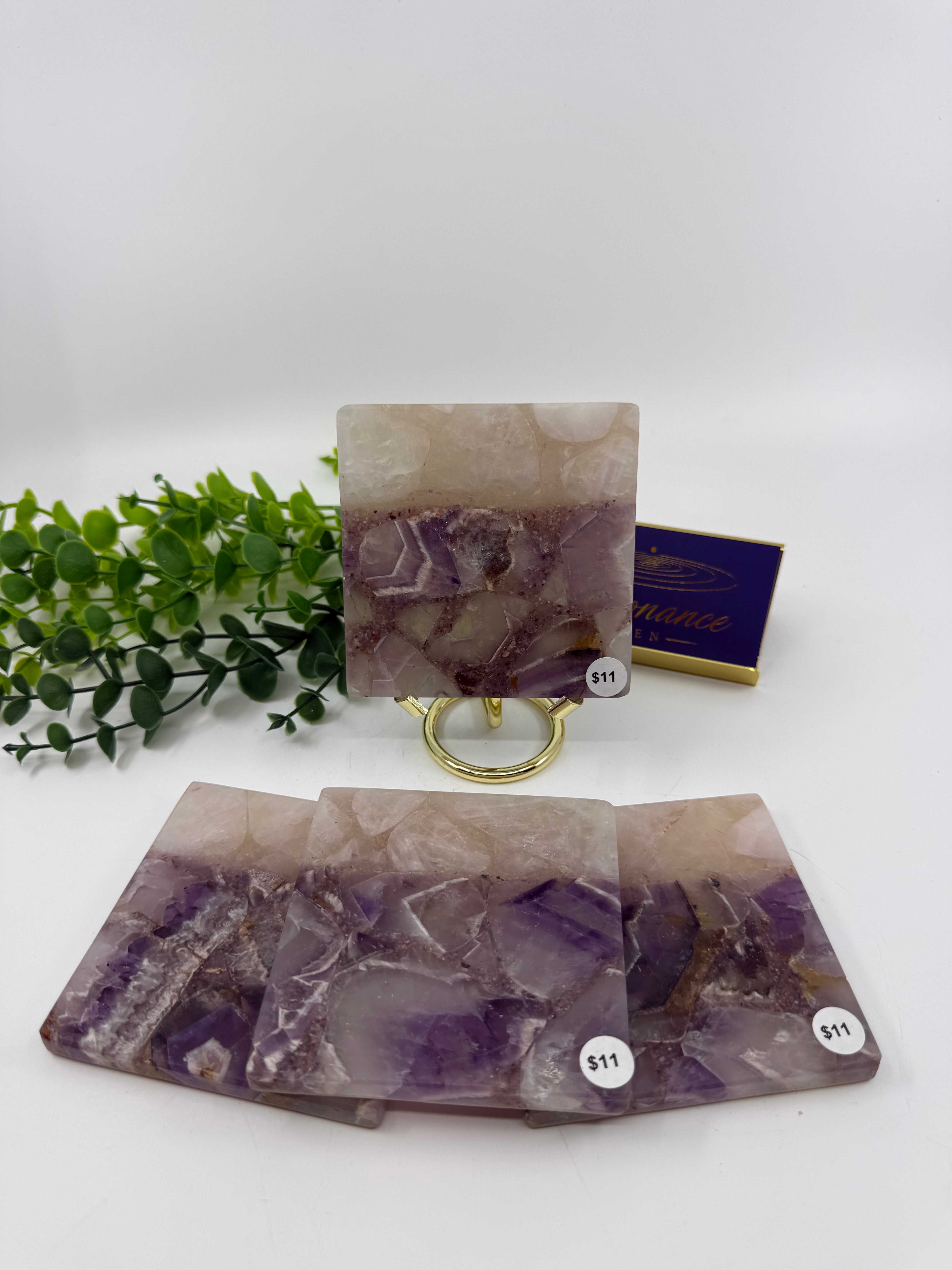 Chevron Amethyst Slab | Coaster | Intuitively Chosen