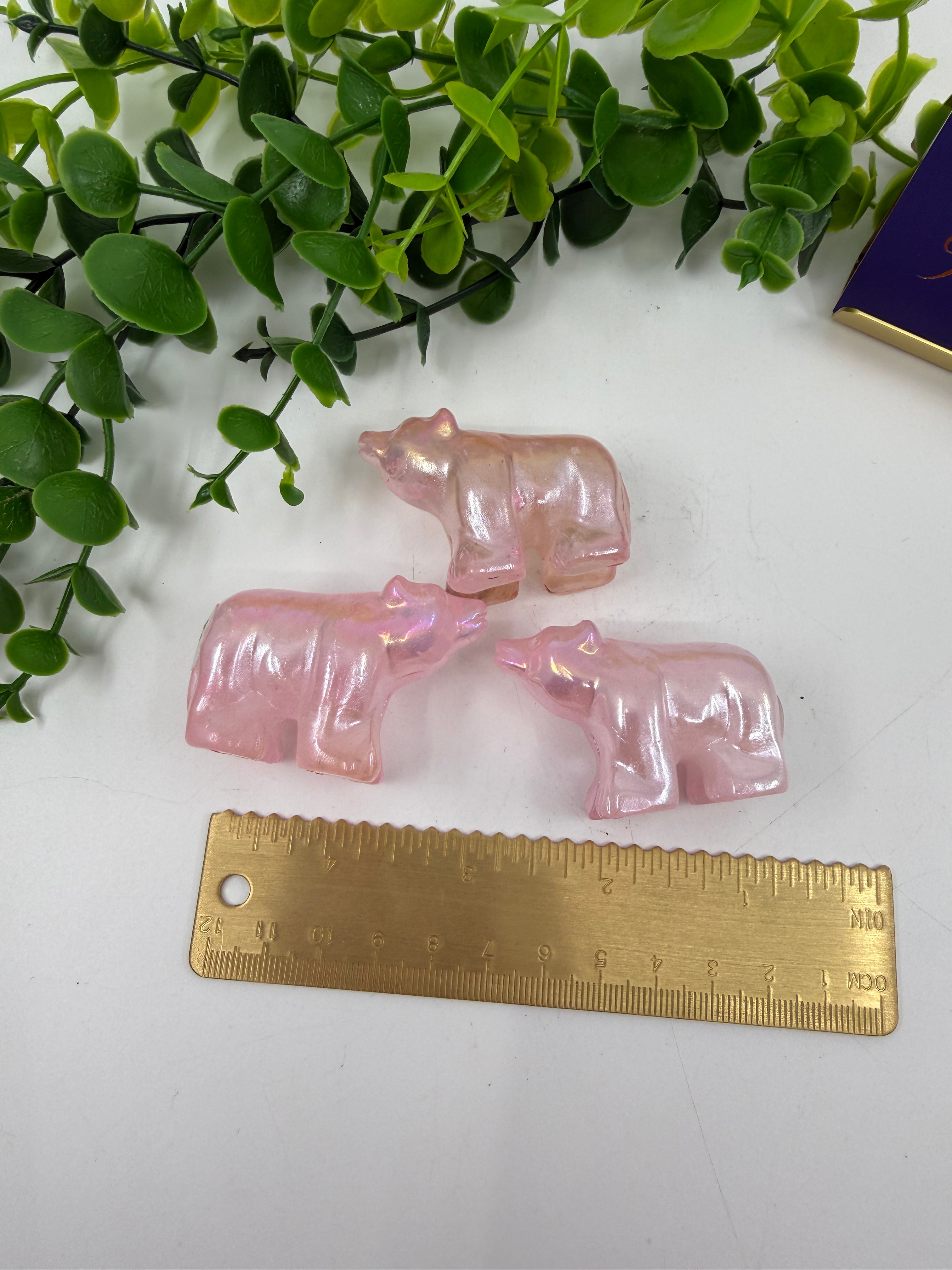 Aura Rose Quartz Mini Bears