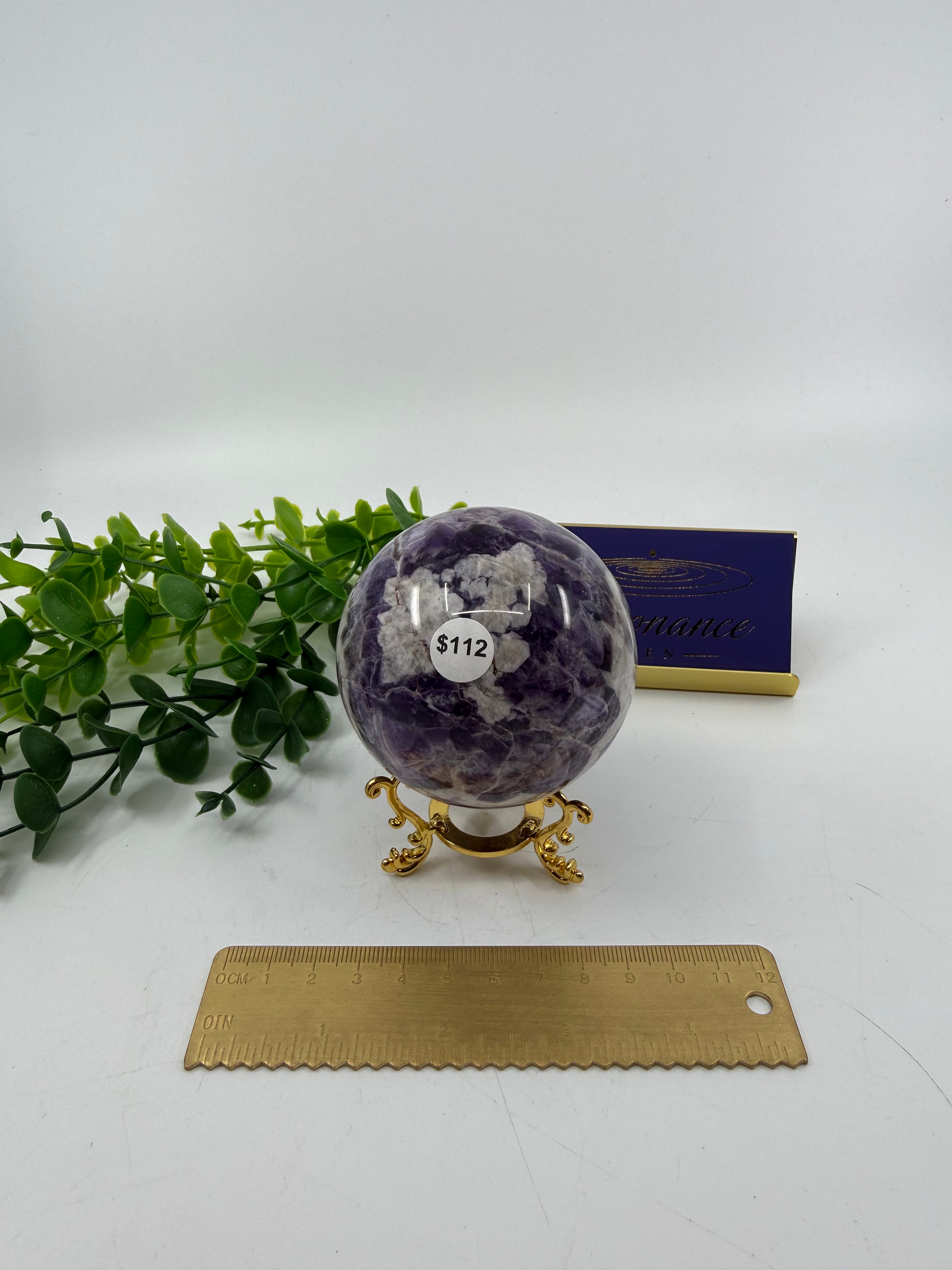 Chevron Amethyst Sphere