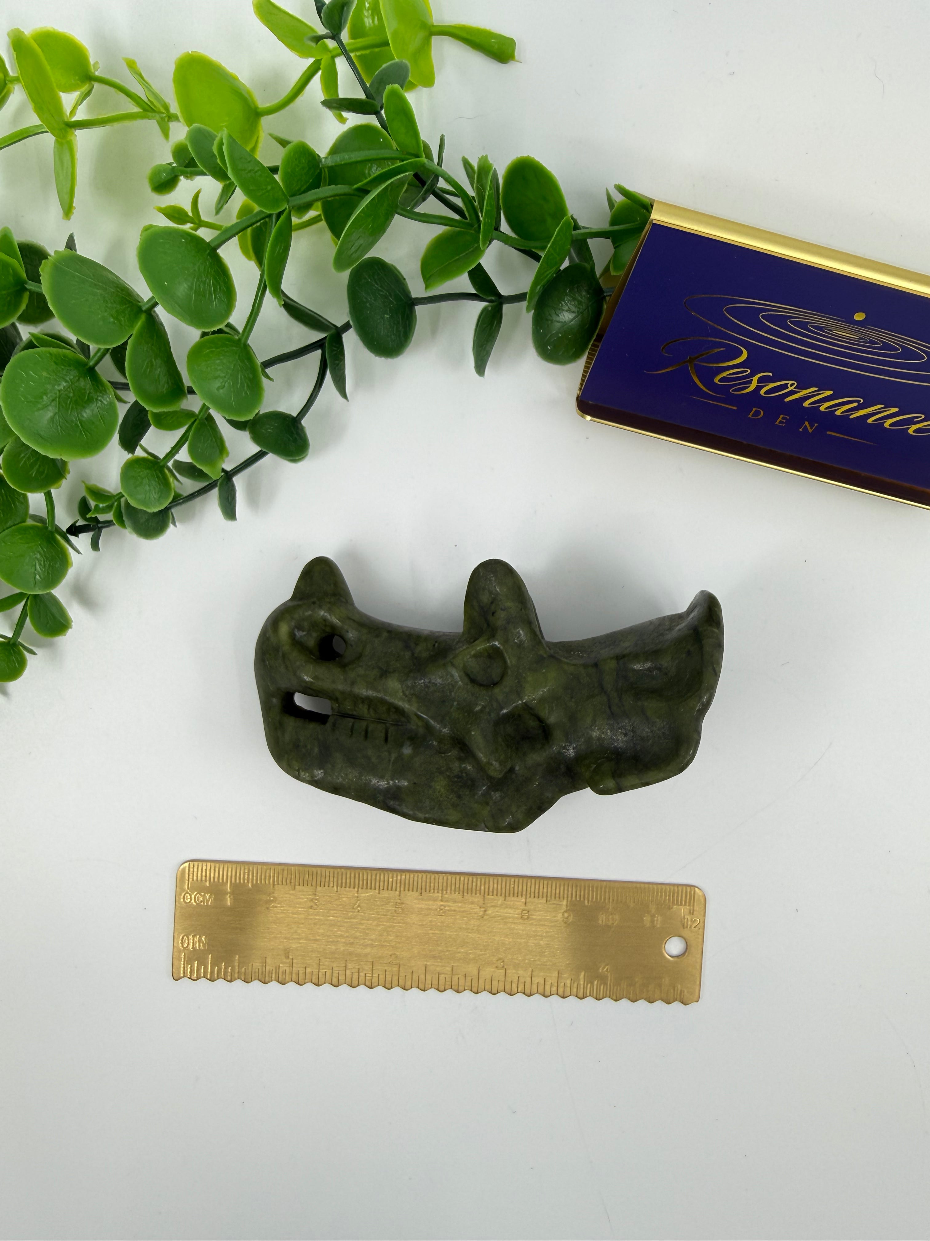 Jade Dinosaur Skull