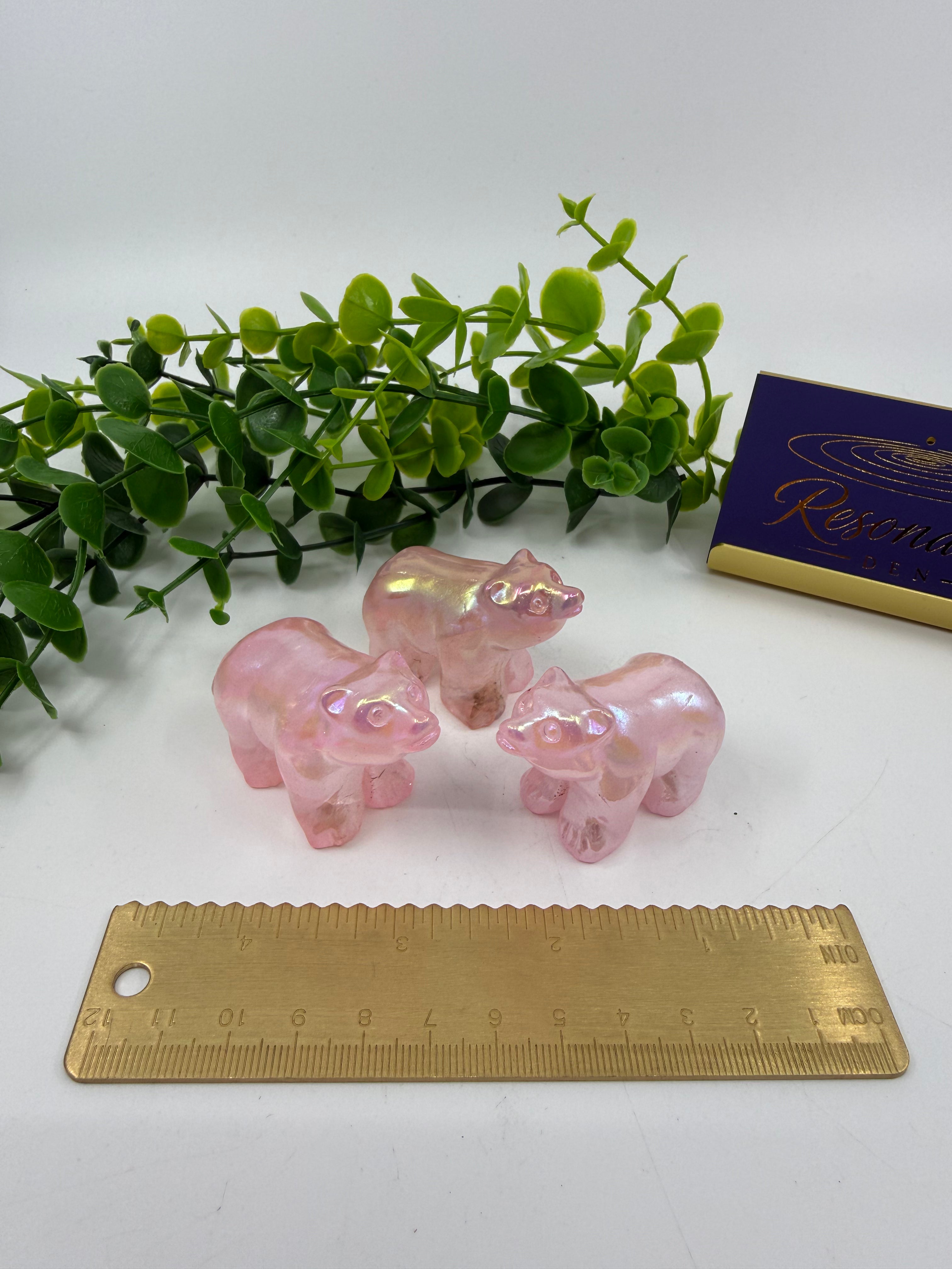 Aura Rose Quartz Mini Bears