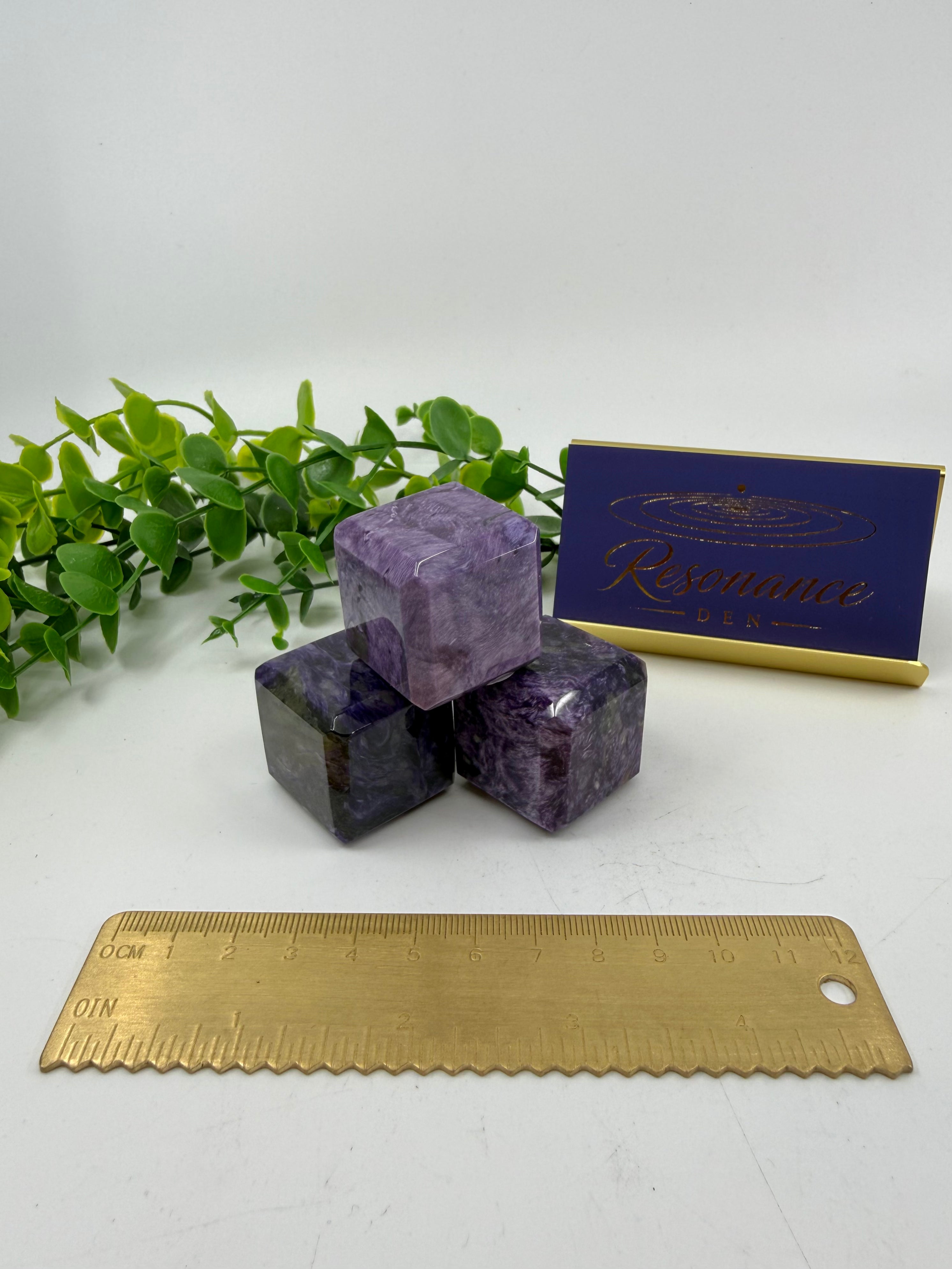 Charoite Mini Cube | Intuitively Chosen