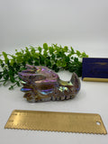 Rainbow Aura Sphalerite Dragon's Head Carving (Opt E)