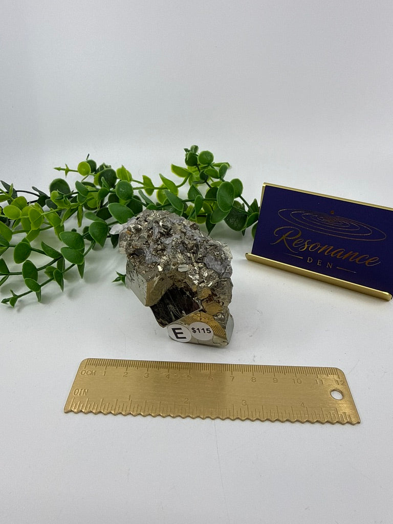 Pyrite with Calcite Raw Chunk (Opt E)