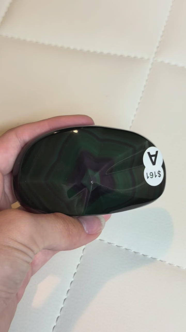 Rainbow Obsidian Star Carving (Opt A)