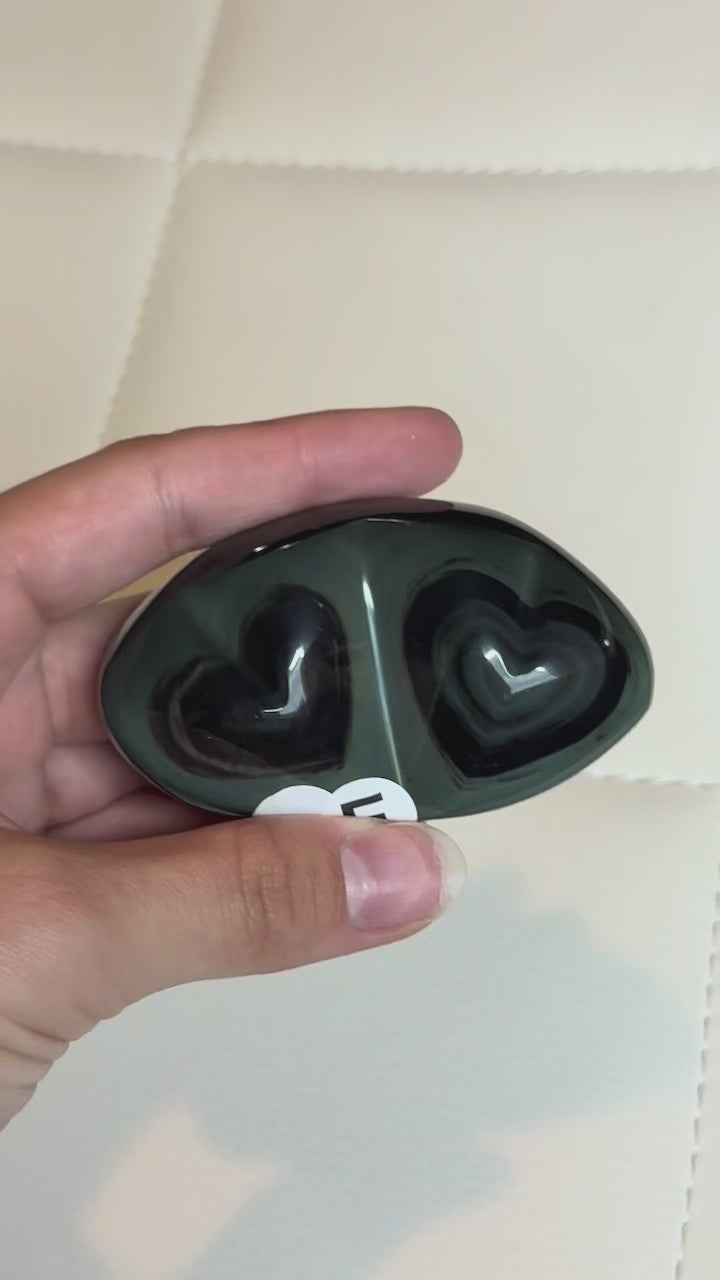 Rainbow Obsidian Hearts (Opt E)